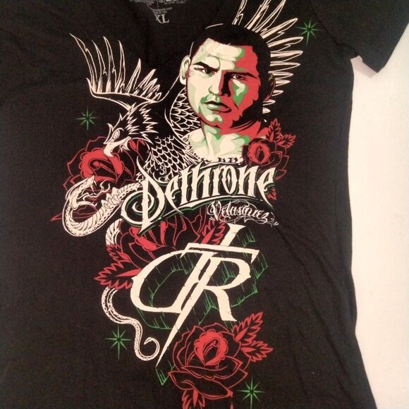 Vtg Y2K Dethrone Royalty Cain Velasquez MMA Wrestling Graphic T Shirt XL - Picture 2 of 6